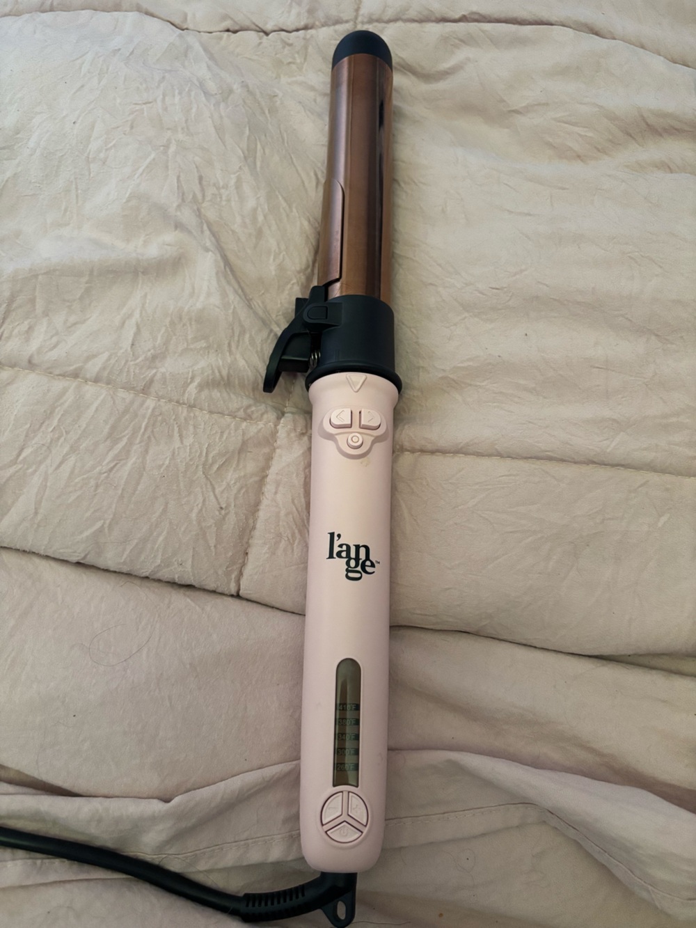 Lange Pink and Rose Gold Curling Iron